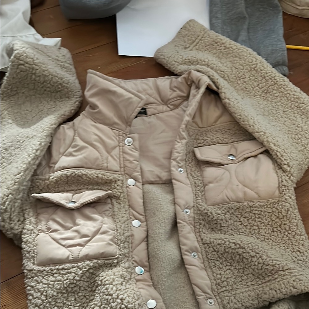 Cozy Beige Sherpa Jacket